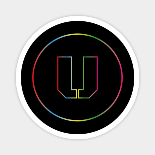 letter U colorful design Magnet